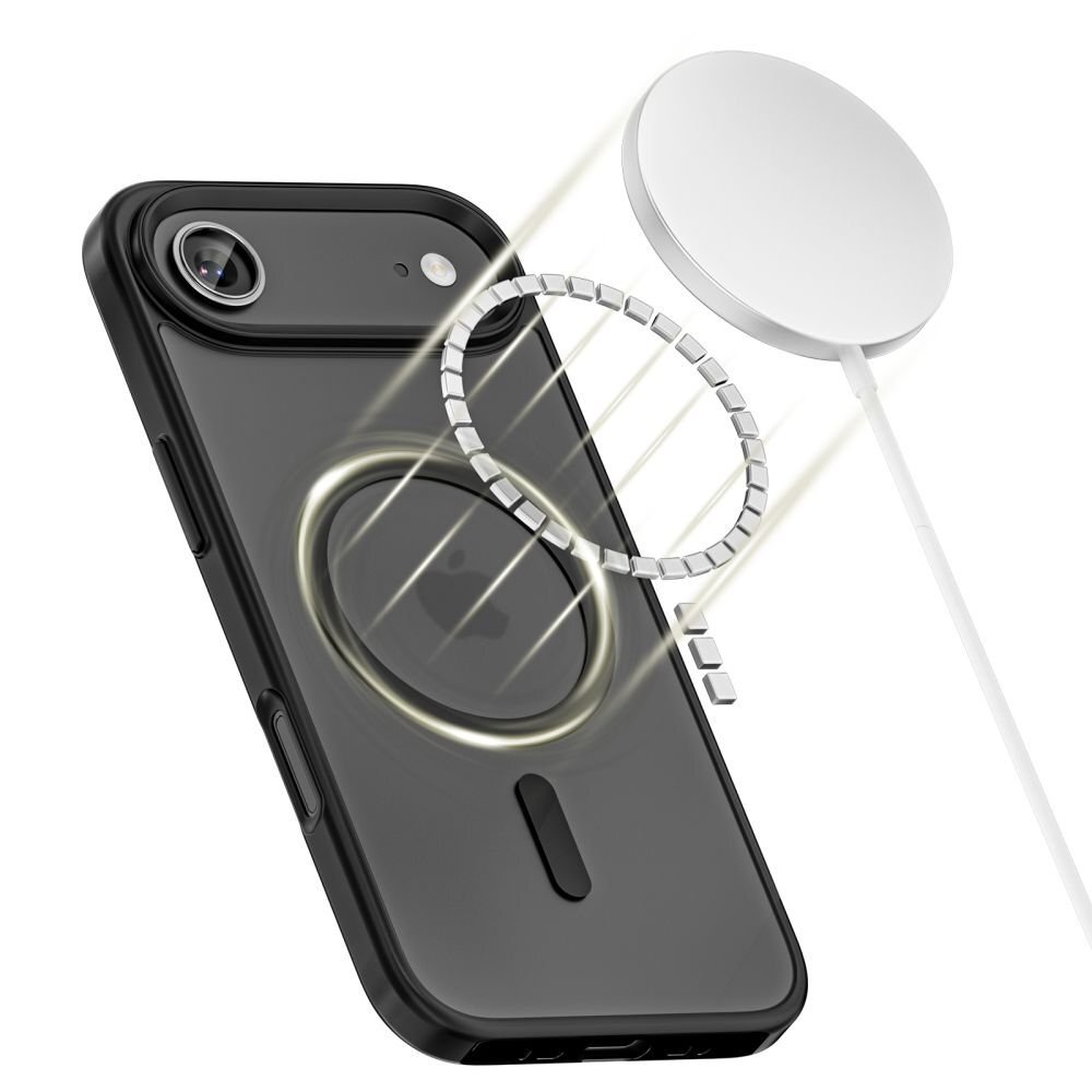 iPhone 17 Air dėklas Tech-Protect MagMat su MagSafe – matinės juodos spalvos 1