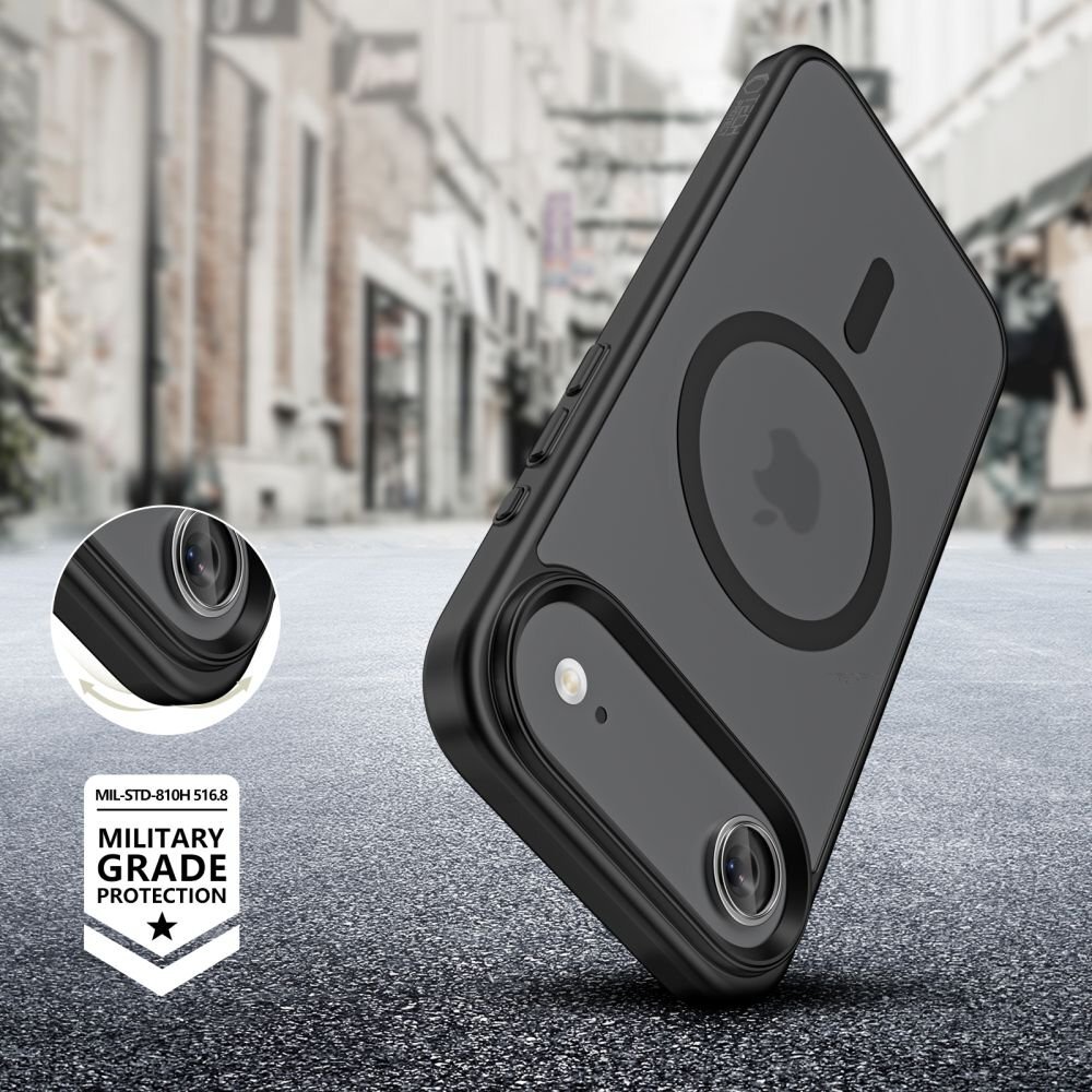 iPhone 17 Air dėklas Tech-Protect MagMat su MagSafe – matinės juodos spalvos 4