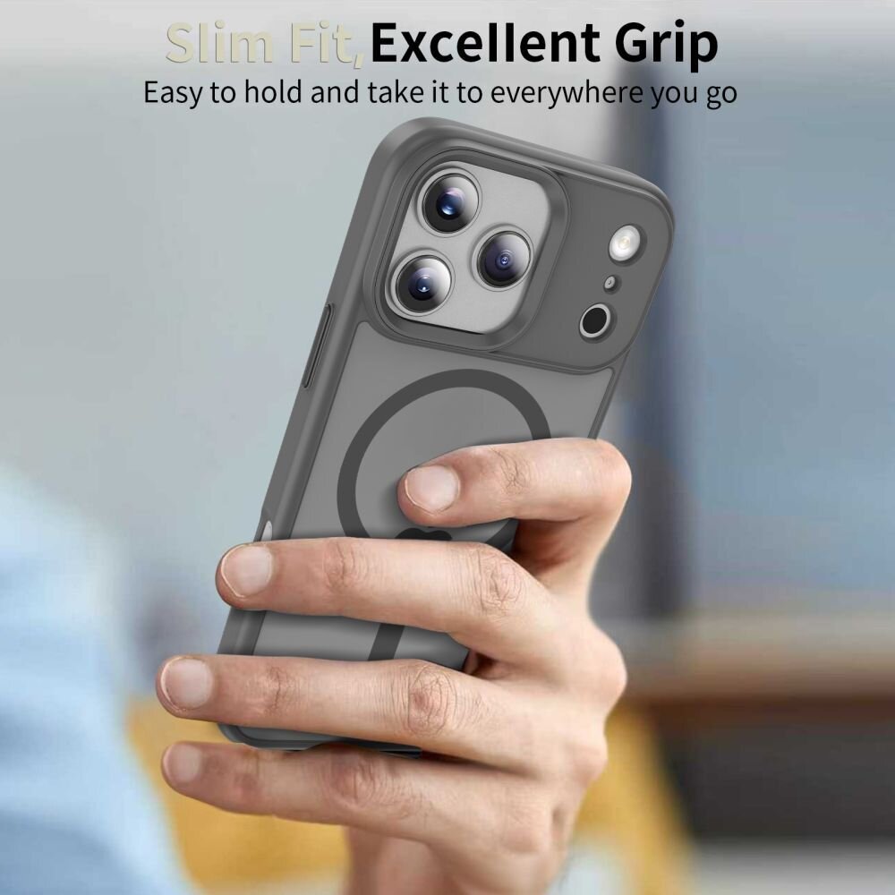 iPhone 17 Pro Tech-Protect MagMat MagSafe dėklas – pilkas 6 iPhone 17 Pro Tech-Protect MagMat MagSafe dėklas – pilkas 6