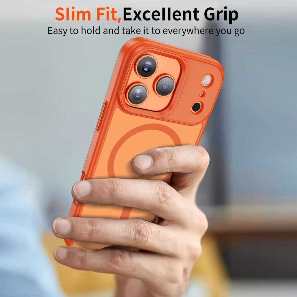 iPhone 17 Pro Tech-Protect MagMat MagSafe dėklas – oranžinis 5