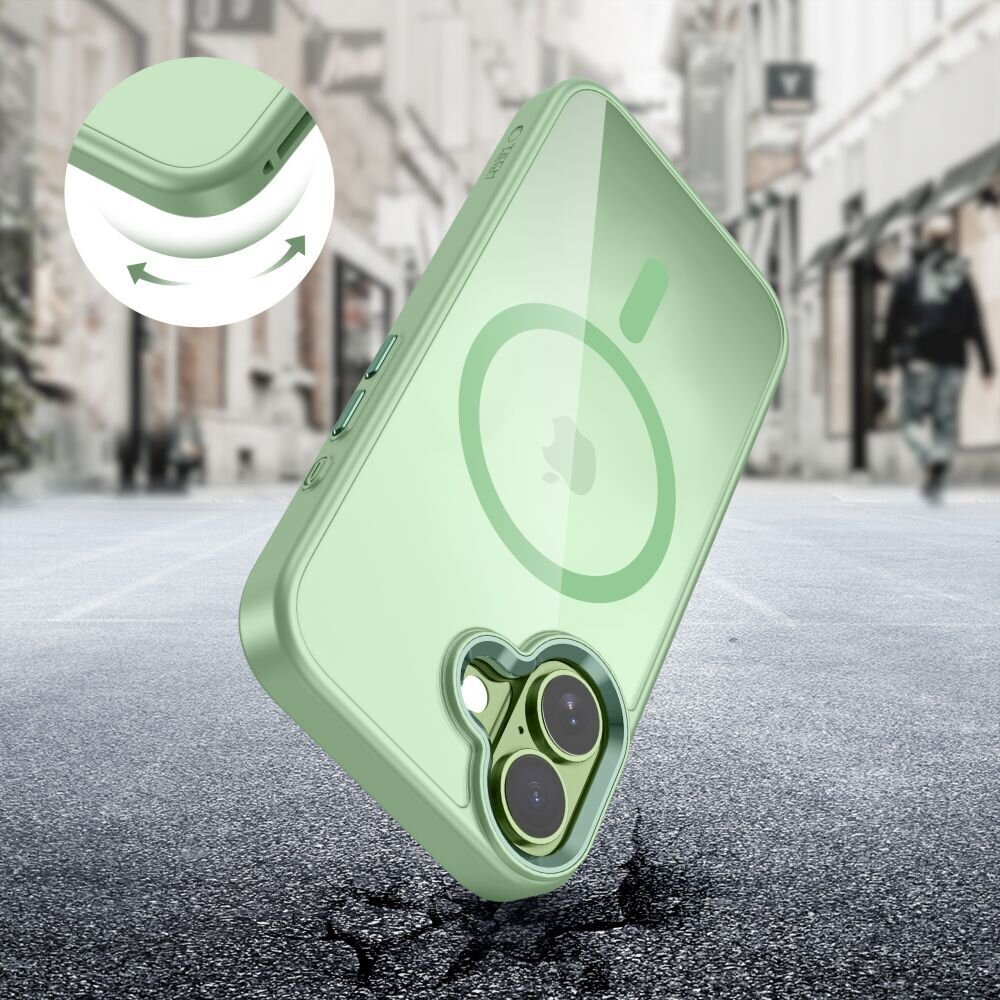 iPhone 17 Tech-Protect MagMat MagSafe dėklas – skaidrus žalias 6 iPhone 17 Tech-Protect MagMat MagSafe dėklas – skaidrus žalias 6