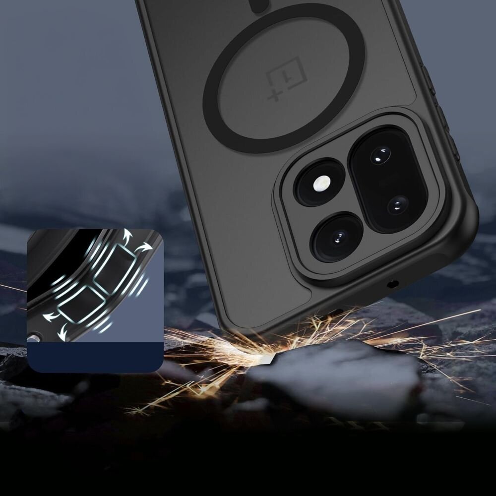 OnePlus 15 Tech-Protect MagMat MagSafe dėklas – juodas 3