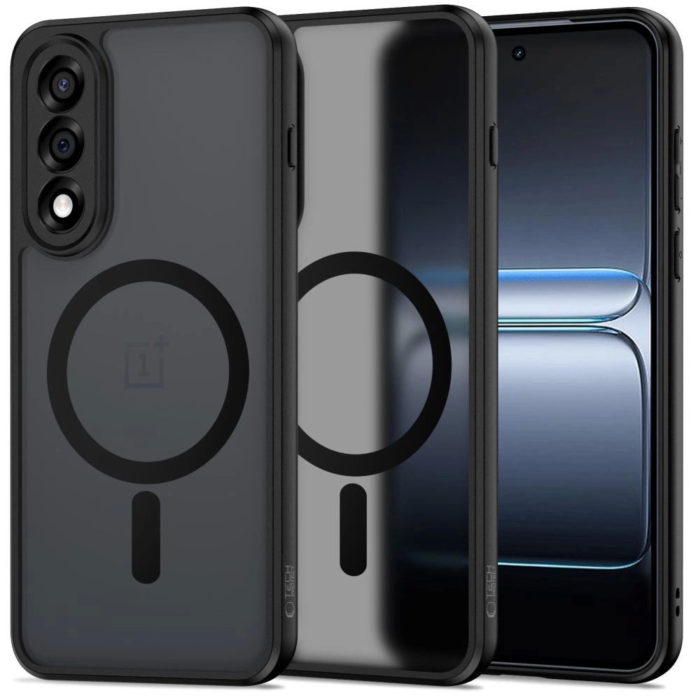 OnePlus Nord 5 dėklas Tech-Protect MagMat su MagSafe – matinės juodos spalvos