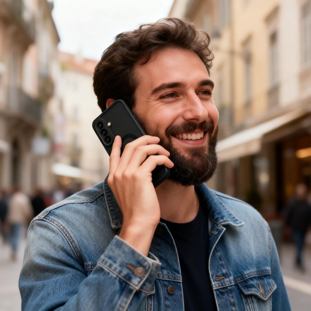 Samsung Galaxy A57 5G Tech-Protect Magmat MagSafe dėklas – pusiau skaidrus 2