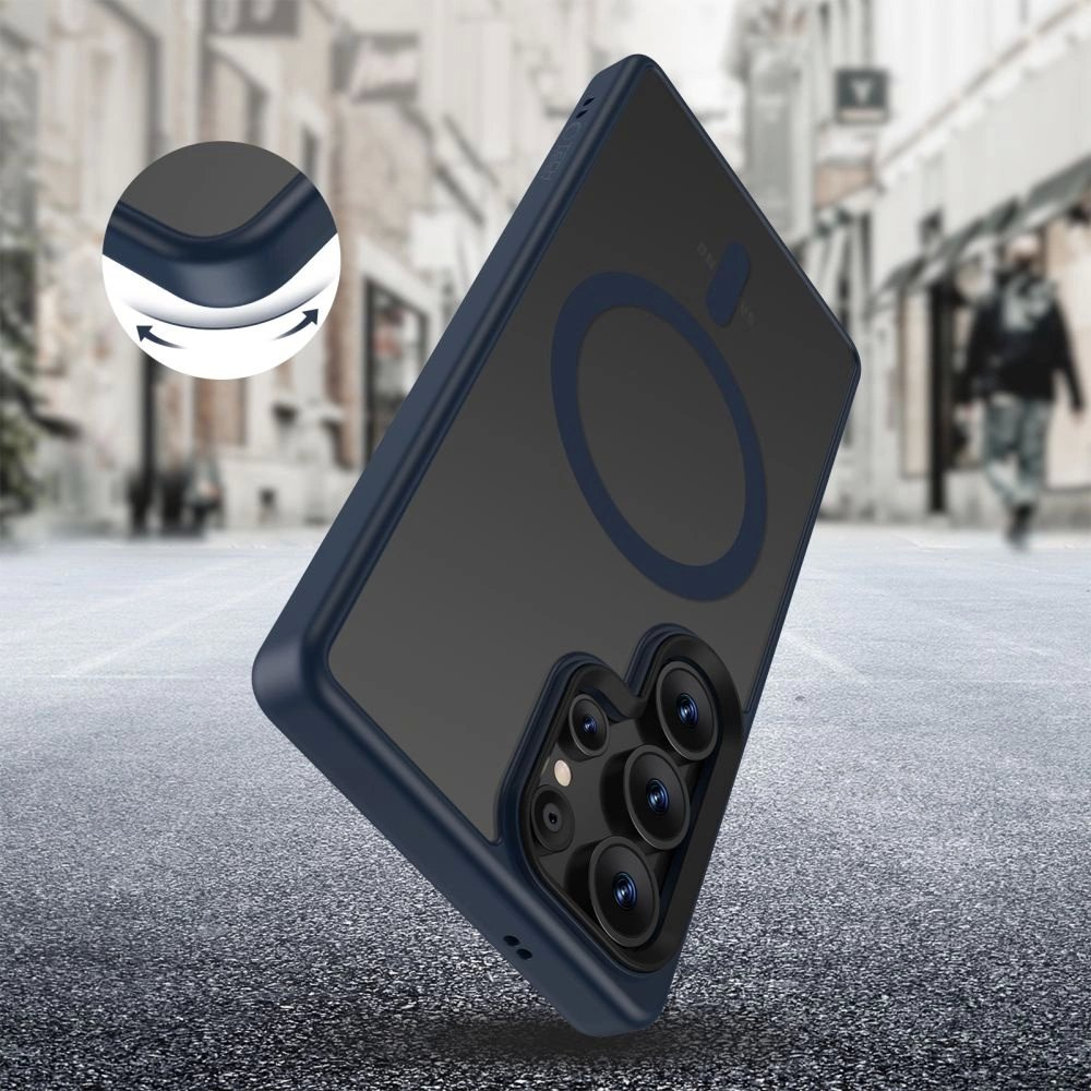 Samsung Galaxy S25 Ultra – Tech-Protect MagMat MagSafe dėklas - Skaidriai mėlynas 3