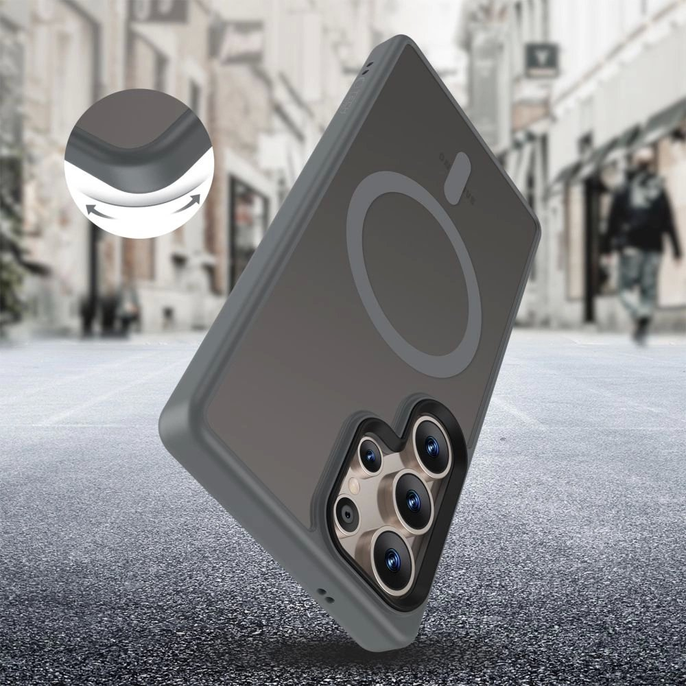 Samsung Galaxy S25 Ultra – Tech-Protect MagMat MagSafe dėklas - Skaidriai pilkas 3 Samsung Galaxy S25 Ultra – Tech-Protect MagMat MagSafe dėklas - Skaidriai pilkas 3