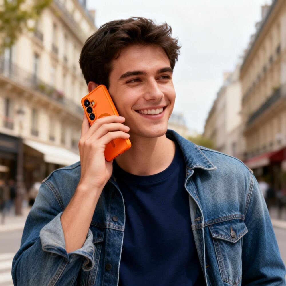 Samsung Galaxy S26 Tech-Protect Magmat MagSafe dėklas – oranžinis matinis 9 Samsung Galaxy S26 Tech-Protect Magmat MagSafe dėklas – oranžinis matinis 9