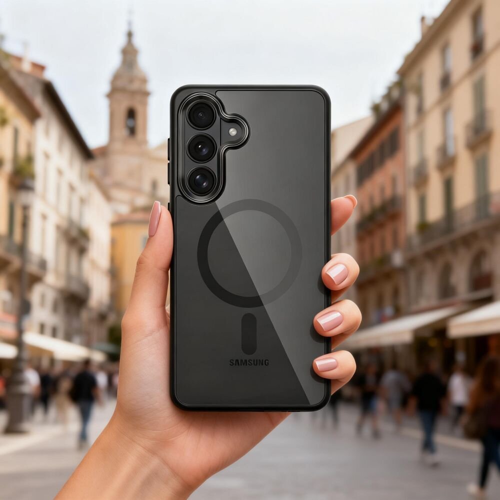 Samsung Galaxy S26+ Tech-Protect Magmat MagSafe dėklas – skaidrus juodas 6 Samsung Galaxy S26+ Tech-Protect Magmat MagSafe dėklas – skaidrus juodas 6