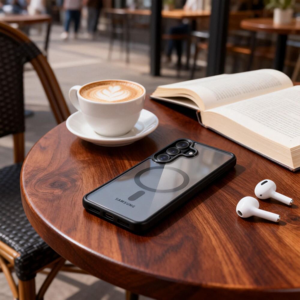 Samsung Galaxy S26+ Tech-Protect Magmat MagSafe dėklas – skaidrus juodas 7 Samsung Galaxy S26+ Tech-Protect Magmat MagSafe dėklas – skaidrus juodas 7