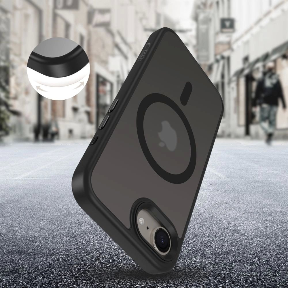 Tech-Protect MagMat MagSafe iPhone 16e Dėklas - Matinis Juodas 3