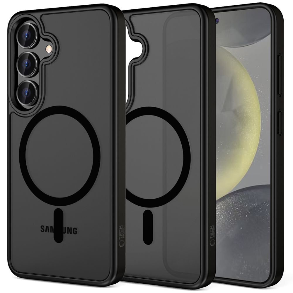 Samsung Galaxy S25 FE Tech-Protect MagMat dėklas – matinės juodos spalvos