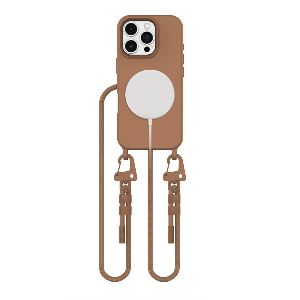 Dėklas Tech-Protect MagNecklace MagSafe  iPhone 16 Pro Max - Rudas Dėklas Tech-Protect MagNecklace MagSafe  iPhone 16 Pro Max - Rudas