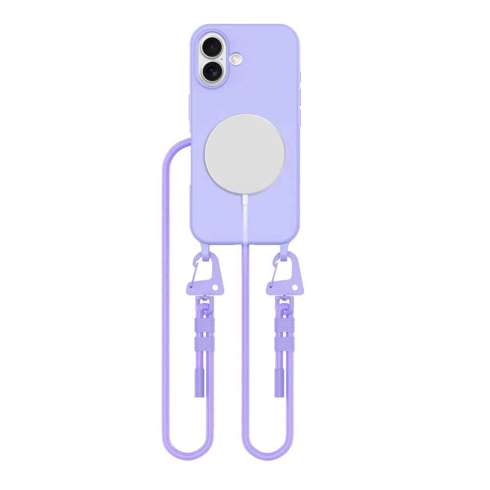 Tech-Protect MagNecklace MagSafe Dėklas Lanyard iPhone 16 - violetinis Tech-Protect MagNecklace MagSafe Dėklas Lanyard iPhone 16 - violetinis