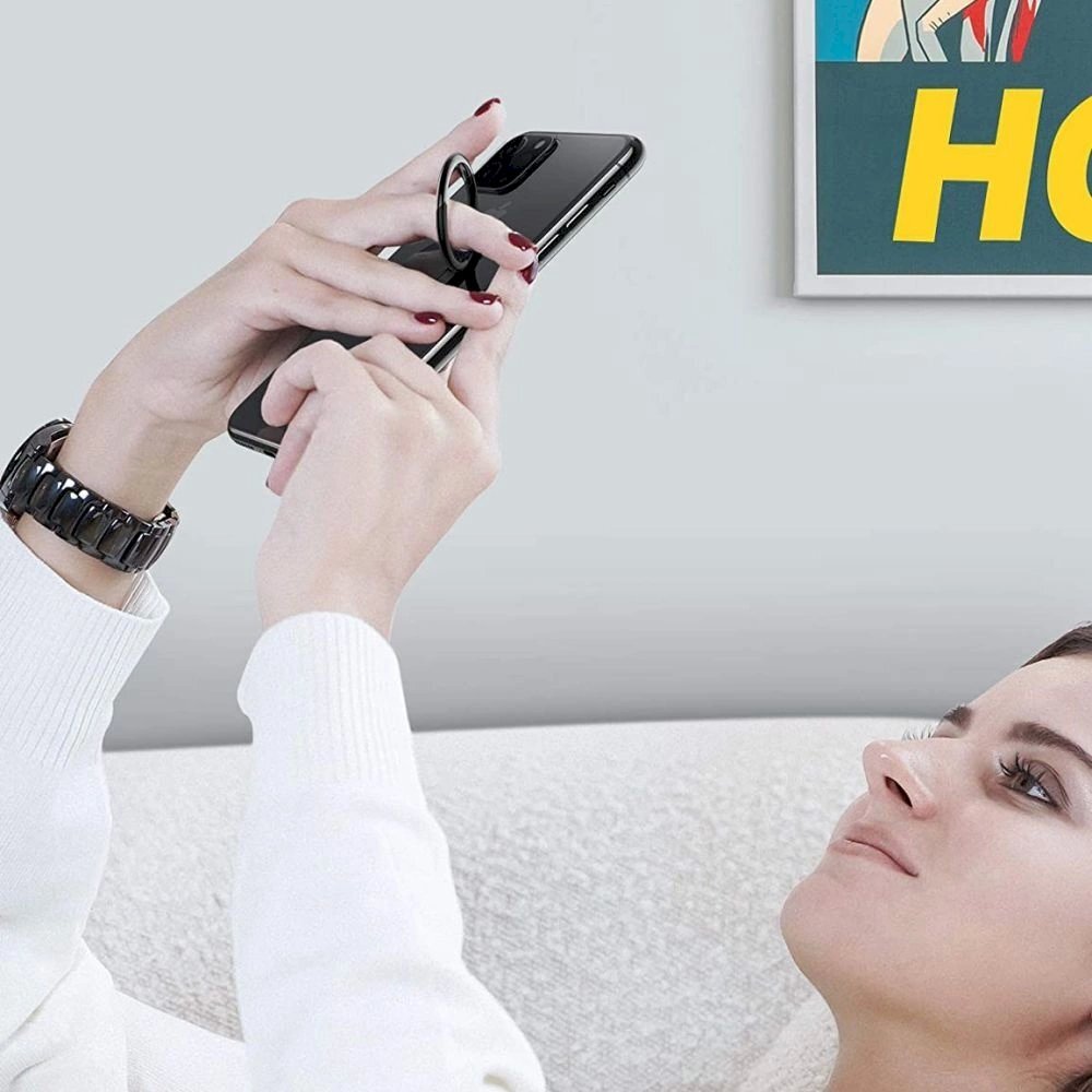 Tech-Protect Magnetic Phone Ring Laikiklis / ringstand function - Rožinis marble 3 Tech-Protect Magnetic Phone Ring Laikiklis / ringstand function - Rožinis marble 3