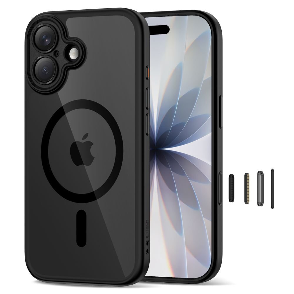 iPhone 17 Tech-Protect MagPeak MagSafe CC dėklas – skaidriai juodas 1 iPhone 17 Tech-Protect MagPeak MagSafe CC dėklas – skaidriai juodas 1