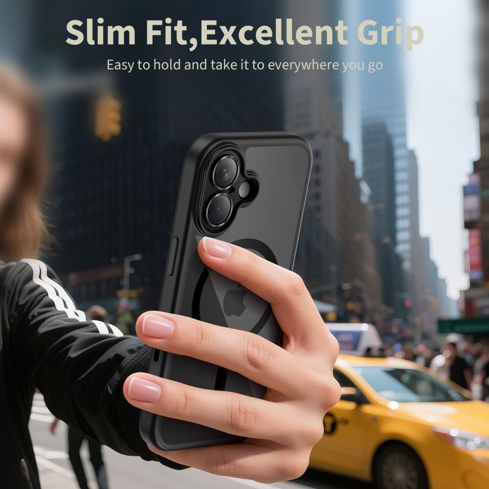 iPhone 17 Tech-Protect MagPeak MagSafe CC dėklas – skaidriai juodas 4 iPhone 17 Tech-Protect MagPeak MagSafe CC dėklas – skaidriai juodas 4