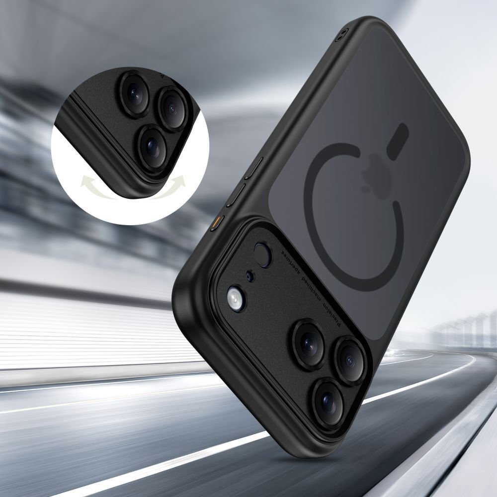 iPhone 17 Pro Tech-Protect MagPeak MagSafe CC dėklas – matinės juodos spalvos 4