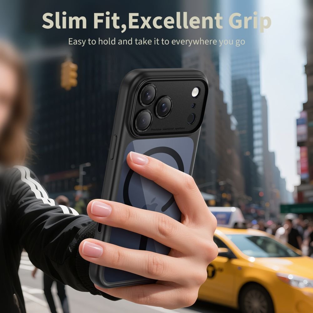 iPhone 17 Pro Max Tech-Protect MagPeak MagSafe CC dėklas – skaidriai juodas 4 iPhone 17 Pro Max Tech-Protect MagPeak MagSafe CC dėklas – skaidriai juodas 4
