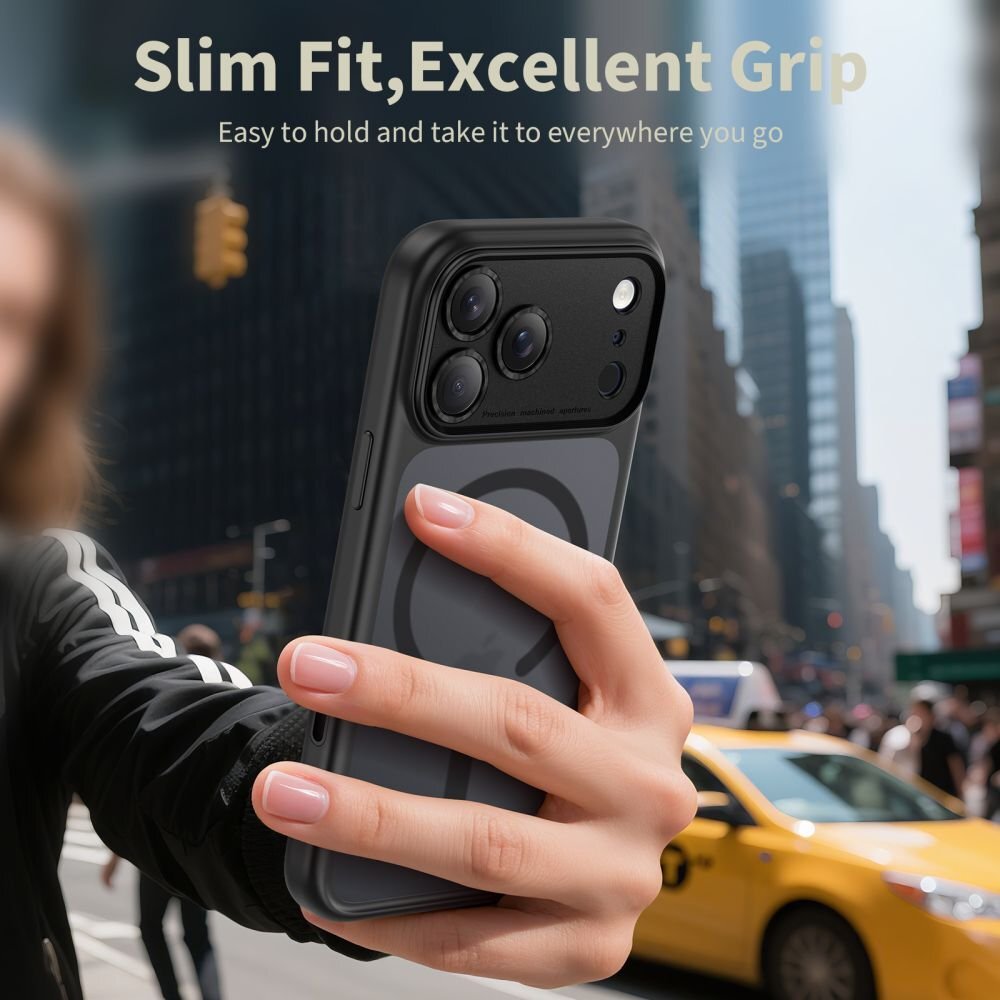 iPhone 17 Pro Max Tech-Protect MagPeak MagSafe CC dėklas – matinės juodos spalvos 3