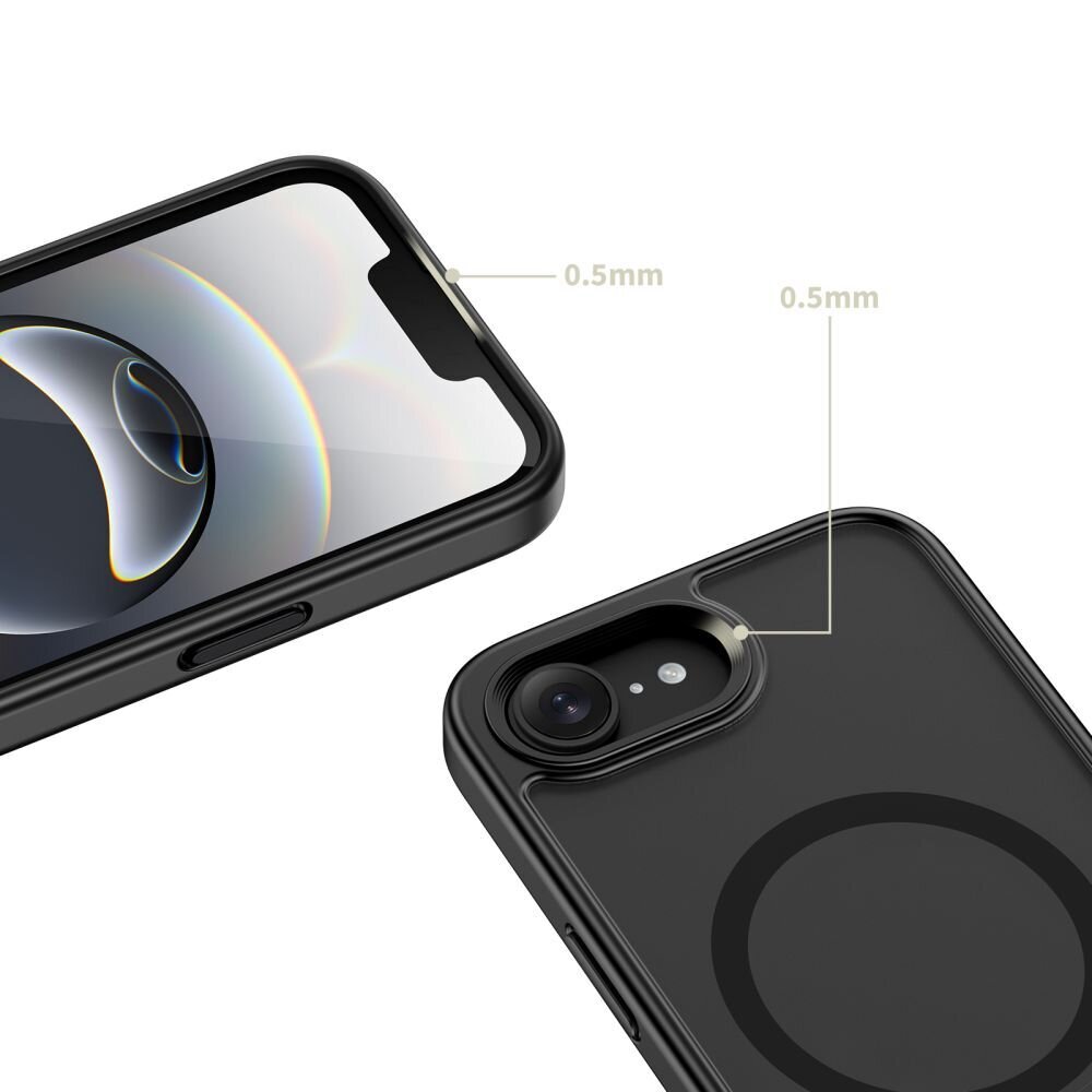 Iphone 16e / Iphone 17e / 17e Tech-Protect MagRack MagSafe dėklas – juodas 2