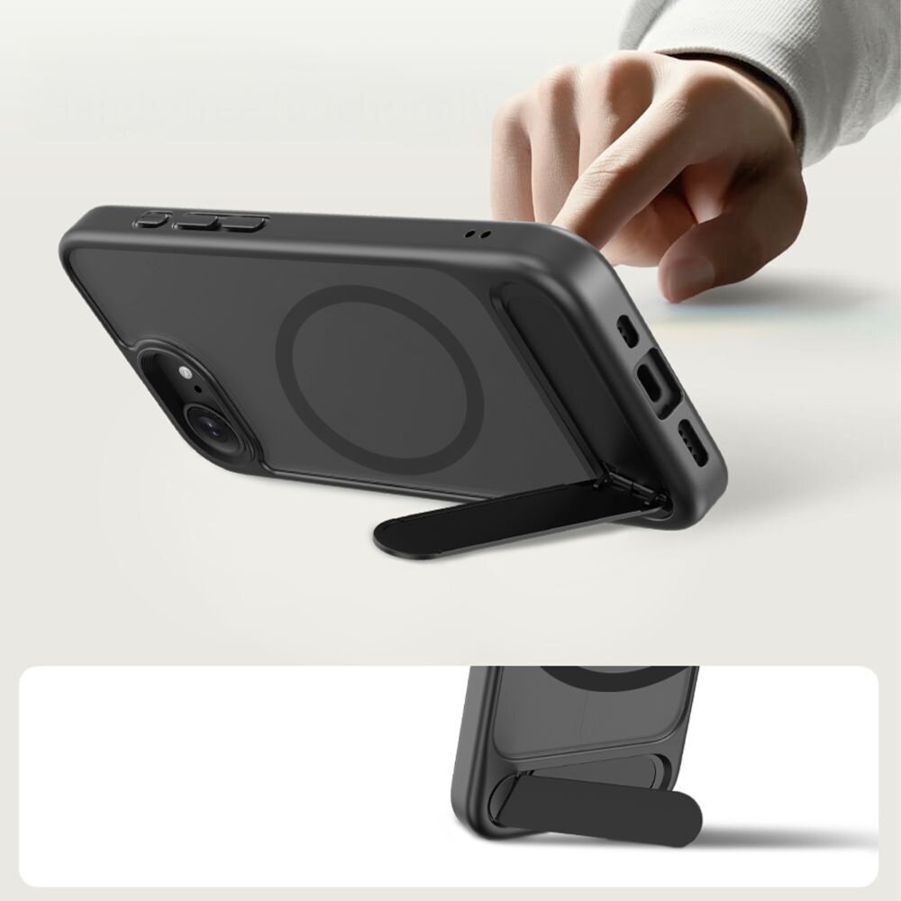 Iphone 16e / Iphone 17e / 17e Tech-Protect MagRack MagSafe dėklas – juodas 3