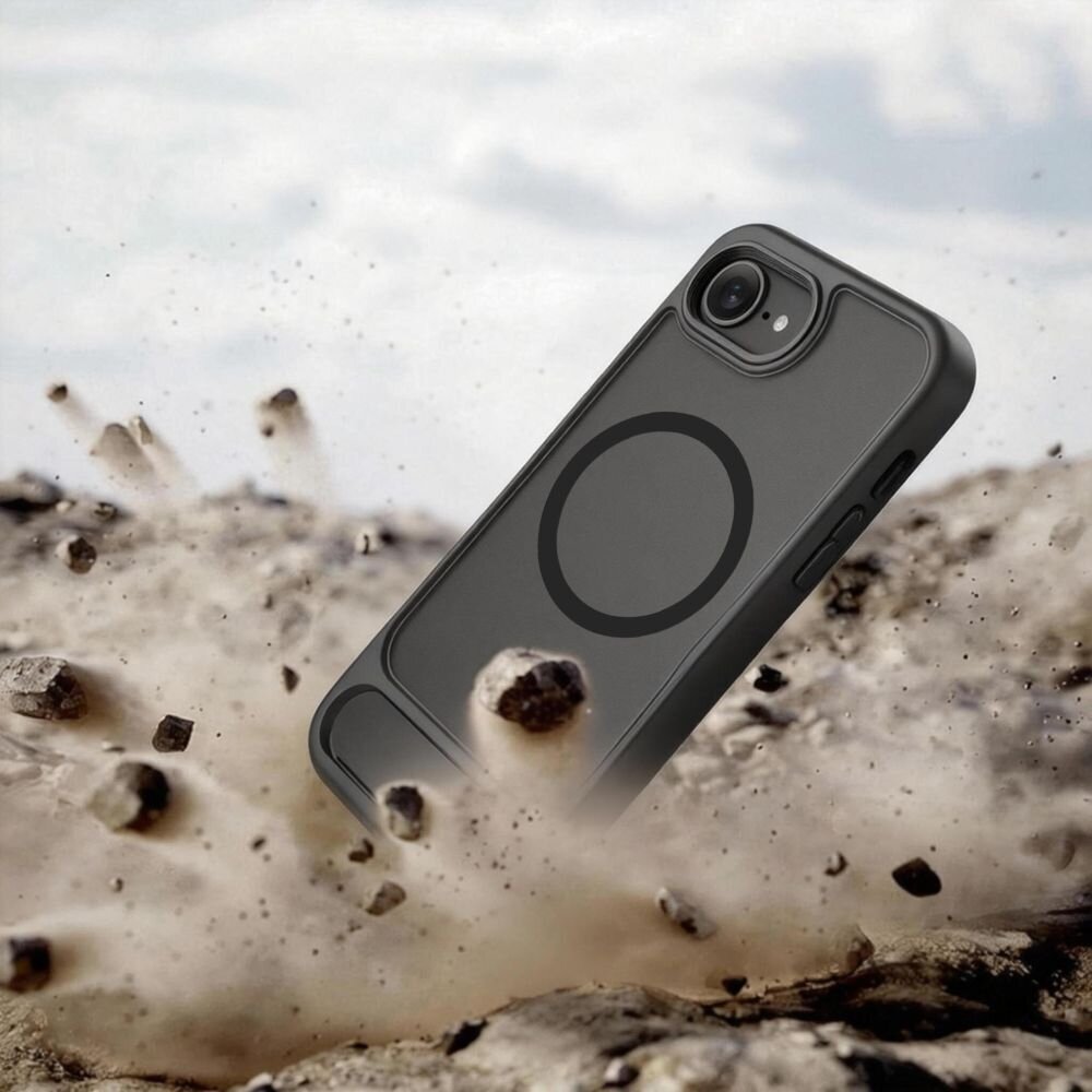 Iphone 16e / Iphone 17e / 17e Tech-Protect MagRack MagSafe dėklas – juodas 4