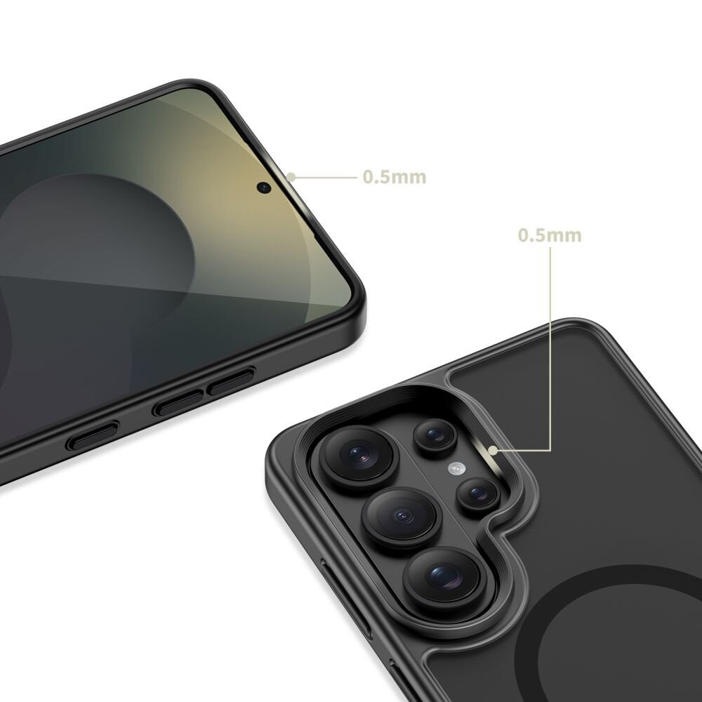 Samsung Galaxy S26 Ultra Tech-Protect MagRack MagSafe dėklas – matinė juoda 2