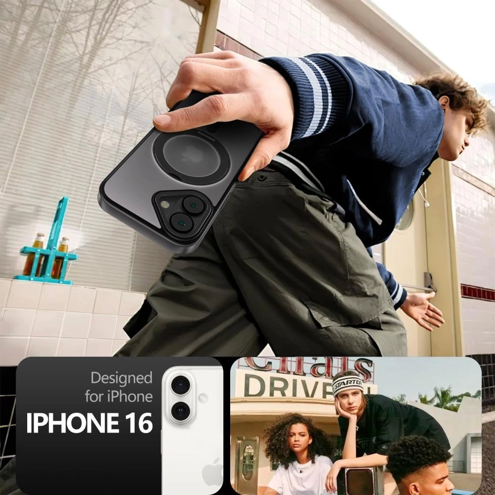 Tech-Protect MagRing MagSafe iPhone 16 Dėklas - permatomas 4 Tech-Protect MagRing MagSafe iPhone 16 Dėklas - permatomas 4