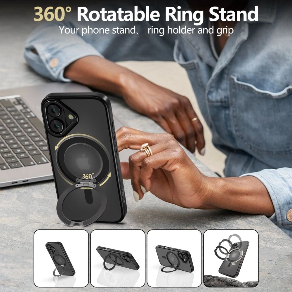 Tech-Protect MagRing MagSafe iPhone 16 Dėklas - permatomas 5 Tech-Protect MagRing MagSafe iPhone 16 Dėklas - permatomas 5