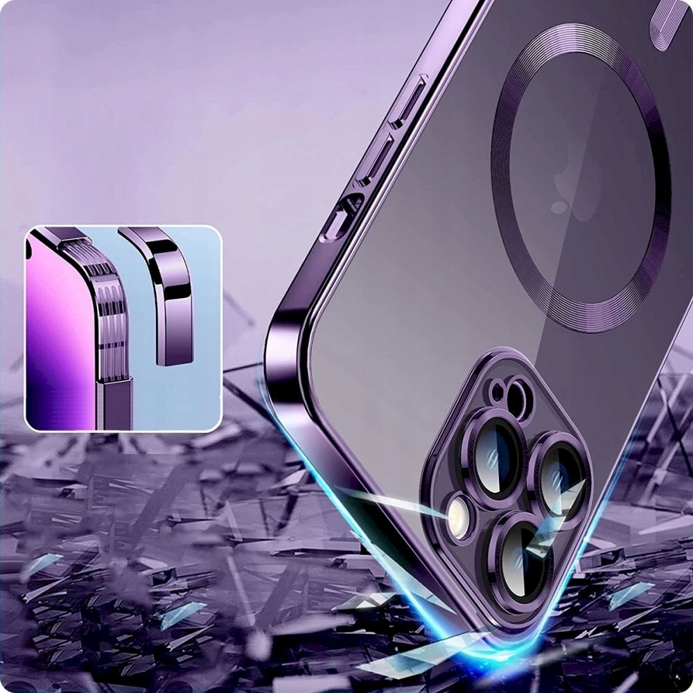 Tech-Protect MagShine Line MagSafe Dėklas iPhone 12 - Juodas 3 Tech-Protect MagShine Line MagSafe Dėklas iPhone 12 - Juodas 3