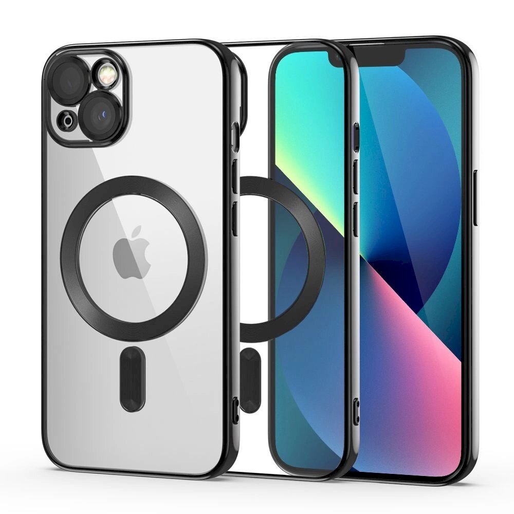 Tech-Protect MagShine Line MagSafe Dėklas iPhone 13 - Juodas Tech-Protect MagShine Line MagSafe Dėklas iPhone 13 - Juodas