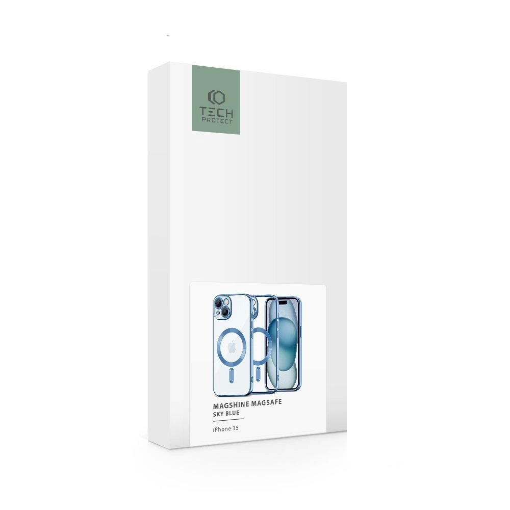 Tech-Protect MagShine Line MagSafe Dėklas iPhone 15 - blue 6 Tech-Protect MagShine Line MagSafe Dėklas iPhone 15 - blue 6