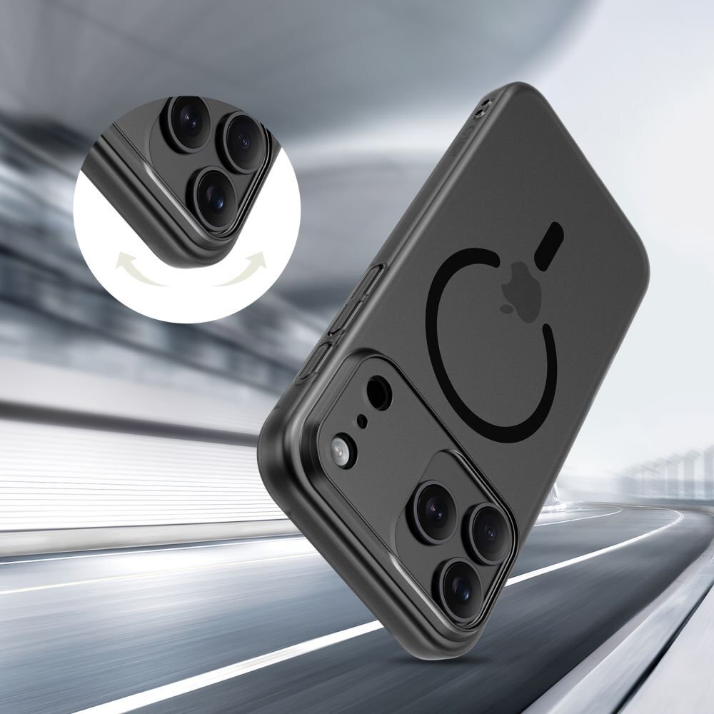 iPhone 17 dėklas Tech-Protect MagSlim su MagSafe – matinės juodos spalvos 4