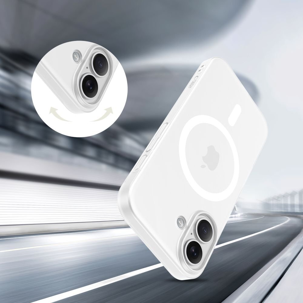 iPhone 17 dėklas Tech-Protect MagSlim su MagSafe – matinės baltos spalvos 4