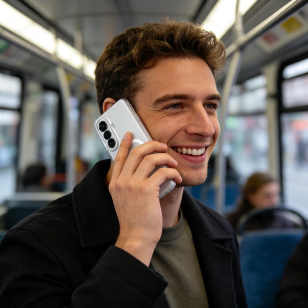 Samsung Galaxy S26 Tech-Protect MagSlim MagSafe dėklas – matinis skaidrus 3