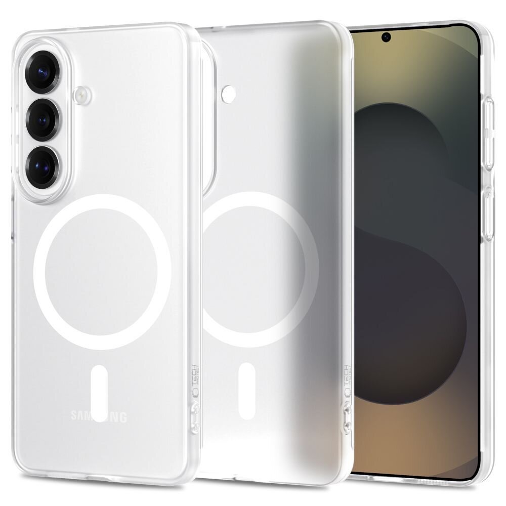 Samsung Galaxy S26 Tech-Protect MagSlim MagSafe dėklas – matinis skaidrus Samsung Galaxy S26 Tech-Protect MagSlim MagSafe dėklas – matinis skaidrus