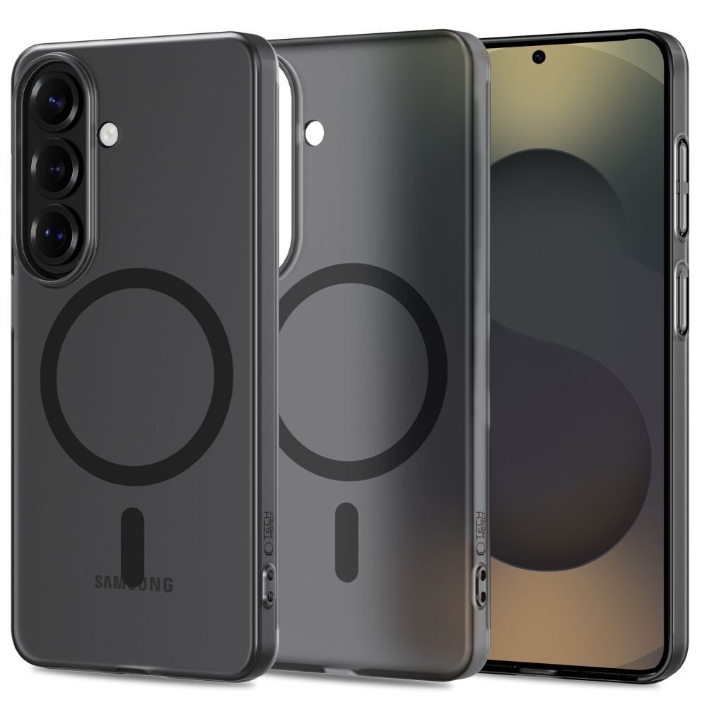 Samsung Galaxy S26 Tech-Protect MagSlim MagSafe dėklas – matinė juoda Samsung Galaxy S26 Tech-Protect MagSlim MagSafe dėklas – matinė juoda