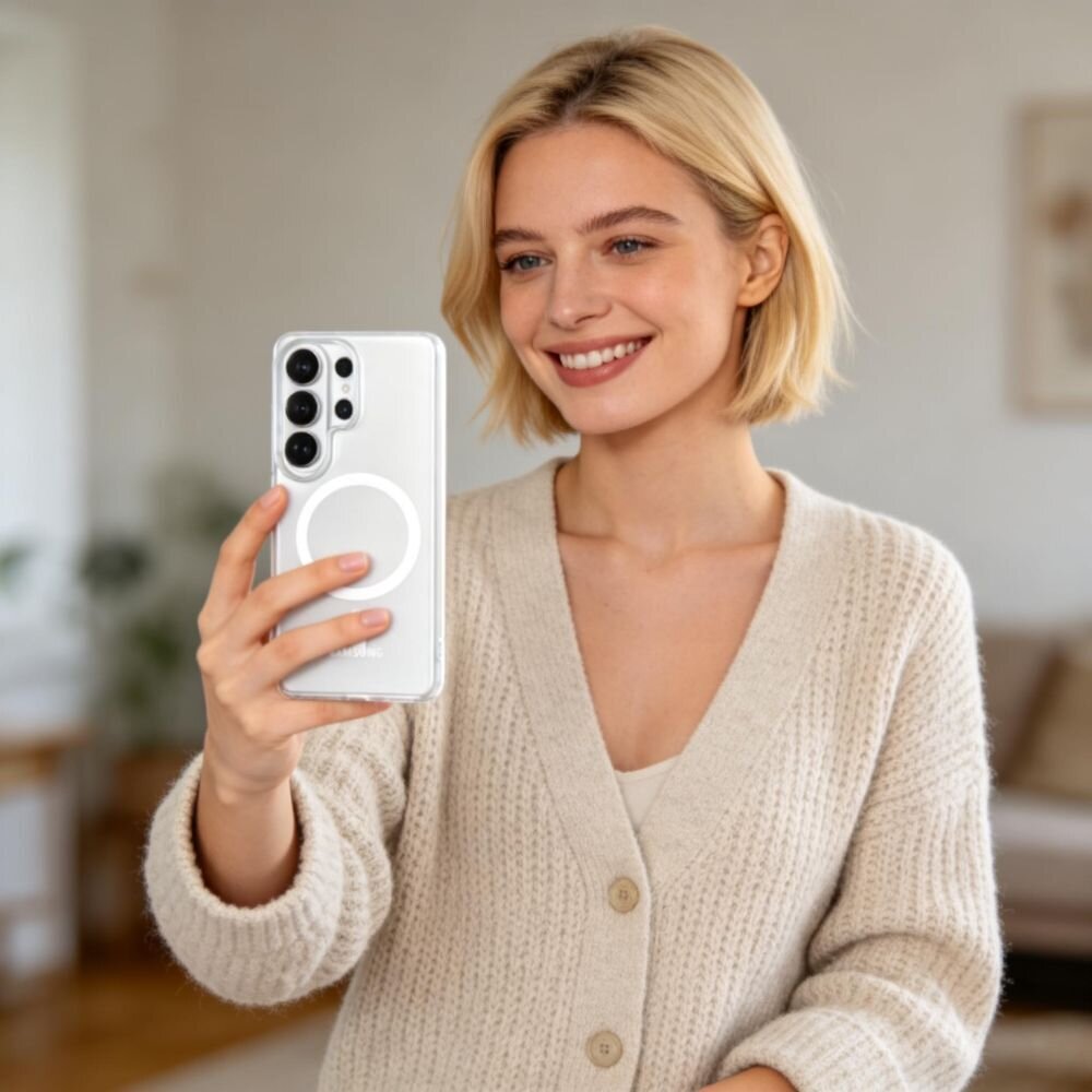 Samsung Galaxy S26 Ultra Tech-Protect MagSlim MagSafe dėklas – matinis skaidrus 3