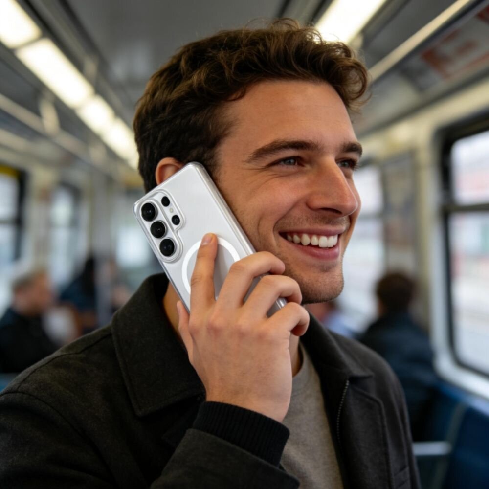 Samsung Galaxy S26 Ultra Tech-Protect MagSlim MagSafe dėklas – matinis skaidrus 4