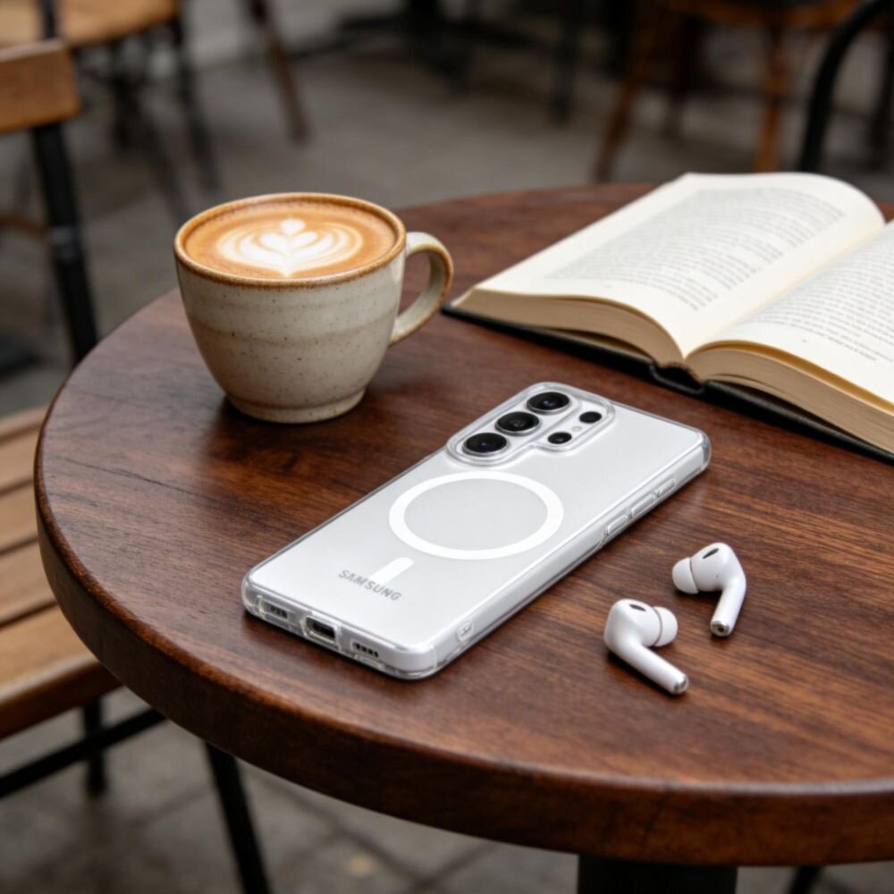 Samsung Galaxy S26 Ultra Tech-Protect MagSlim MagSafe dėklas – matinis skaidrus 5