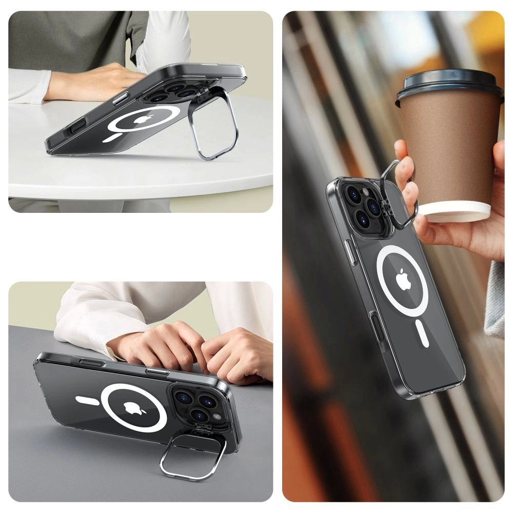 Tech-Protect MagStand MagSafe Dėklas iPhone 16 Pro - Skaidrus 2 Tech-Protect MagStand MagSafe Dėklas iPhone 16 Pro - Skaidrus 2