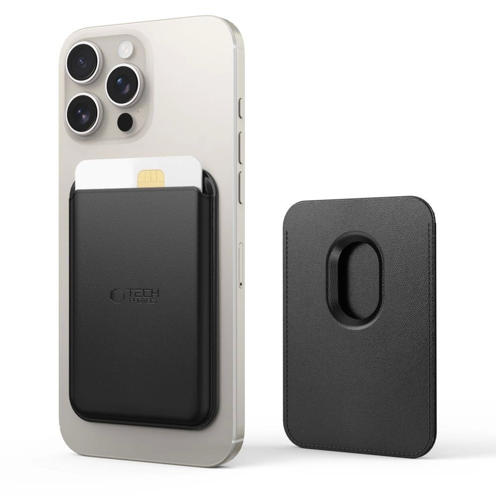 – Tech-Protect MagWallet MagSafe kortelių dėklas - Juodas 1