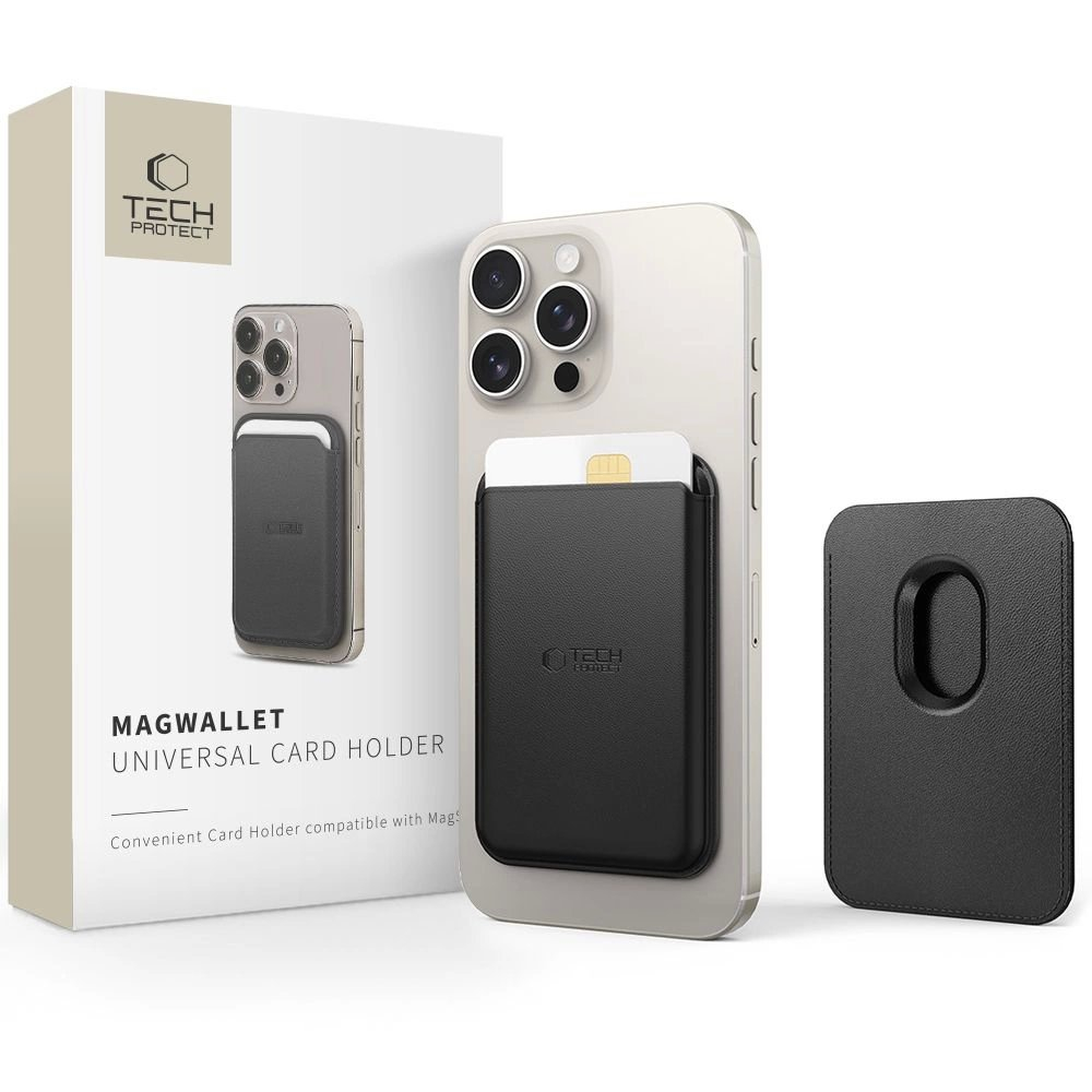 – Tech-Protect MagWallet MagSafe kortelių dėklas - Juodas – Tech-Protect MagWallet MagSafe kortelių dėklas - Juodas