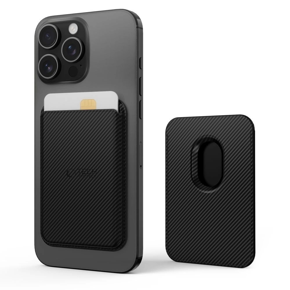 – Tech-Protect MagWallet MagSafe dėklas su universaliu magnetiniu kortelės/dokumento laikikliu - Juodas 1