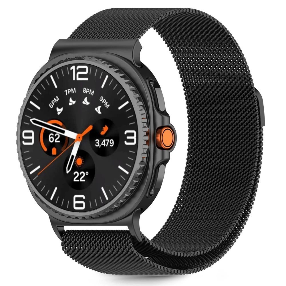Samsung Galaxy Watch 40/44/46 mm Tech-Protect MilaneseBand metalinis dirželis – juodas Samsung Galaxy Watch 40/44/46 mm Tech-Protect MilaneseBand metalinis dirželis – juodas