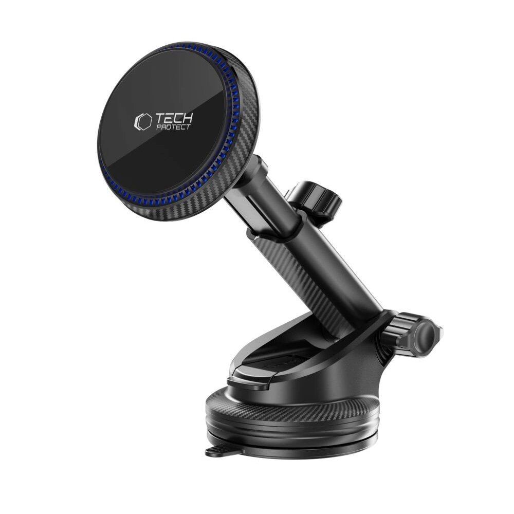 Automobilinis laikiklis Tech-Protect MM15W-V4 magnetinis MagSafe 15W prietaisų skydeliui / stiklui / vėdinimo angai – juodas 2 Automobilinis laikiklis Tech-Protect MM15W-V4 magnetinis MagSafe 15W prietaisų skydeliui / stiklui / vėdinimo angai – juodas 2