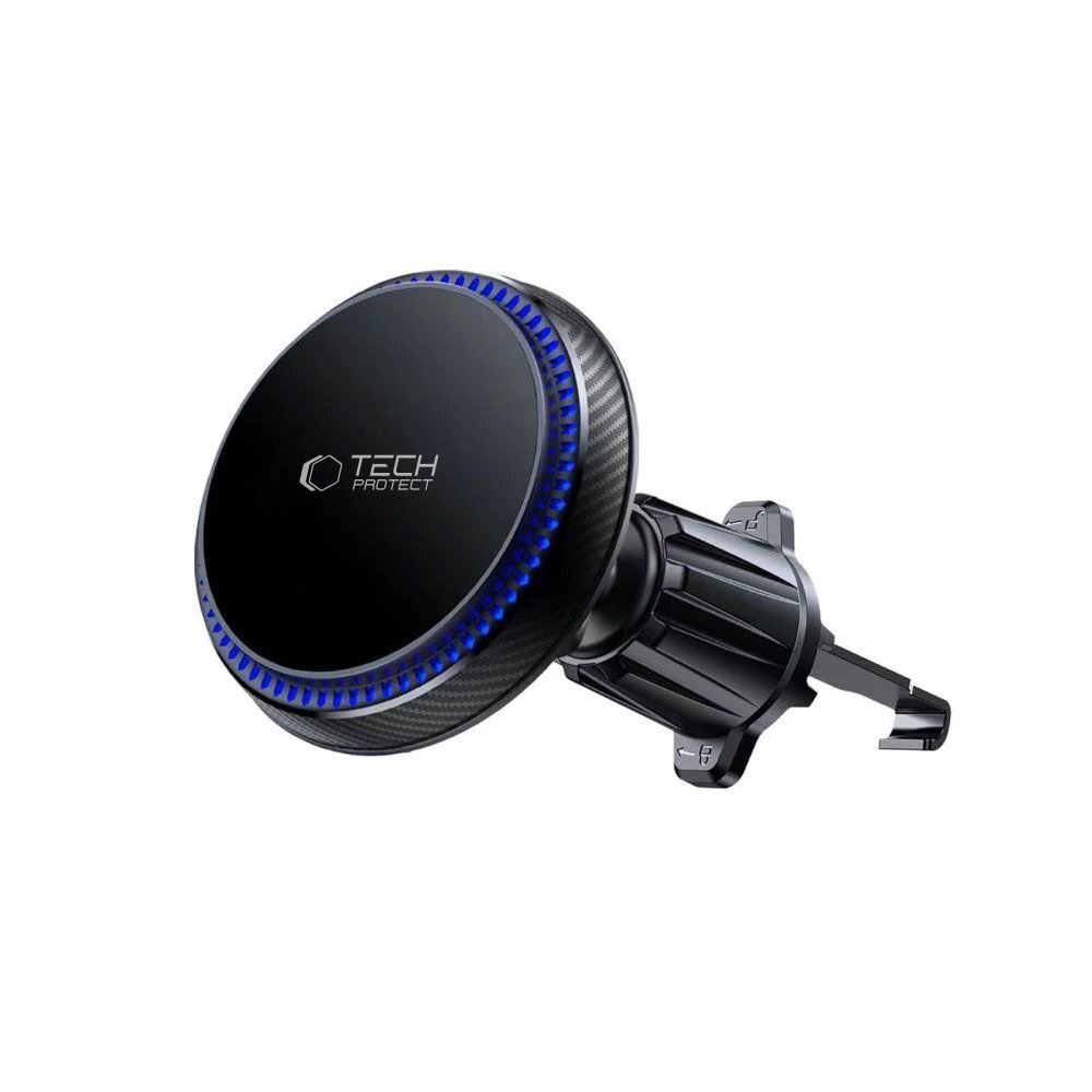 Automobilinis laikiklis Tech-Protect MM15W-V4 magnetinis MagSafe 15W prietaisų skydeliui / stiklui / vėdinimo angai – juodas 4 Automobilinis laikiklis Tech-Protect MM15W-V4 magnetinis MagSafe 15W prietaisų skydeliui / stiklui / vėdinimo angai – juodas 4