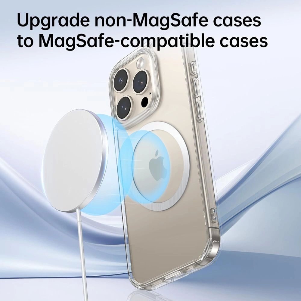 Magnetinis žiedas Tech-Protect MMP-110 2in1 su MagSafe – sidabrinis ir juodas 6