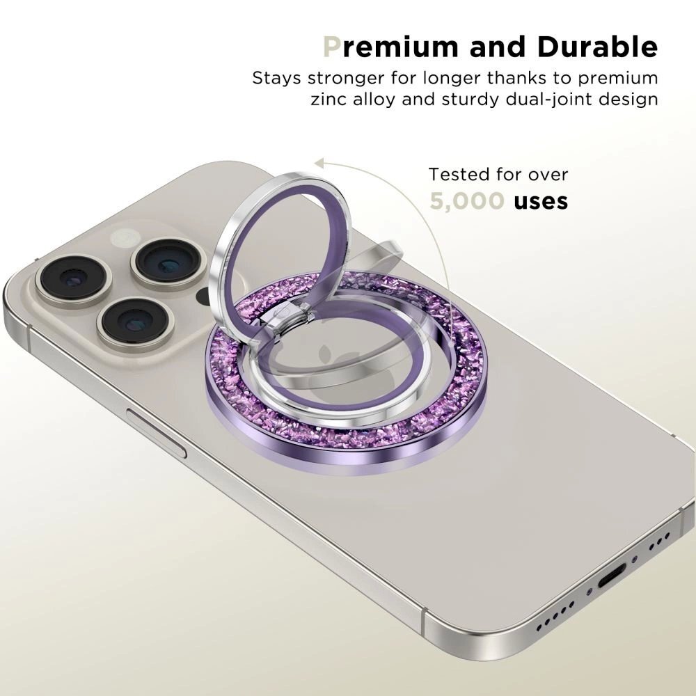Tech-Protect MMR200 magnetic Laikiklis / ringMagSafe - violetiniscrystals 1 Tech-Protect MMR200 magnetic Laikiklis / ringMagSafe - violetiniscrystals 1