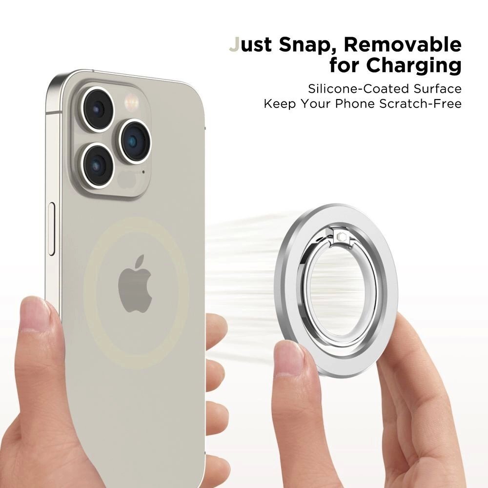 Tech-Protect MMR300 magnetic Laikiklis / ringMagSafe - silver 3 Tech-Protect MMR300 magnetic Laikiklis / ringMagSafe - silver 3